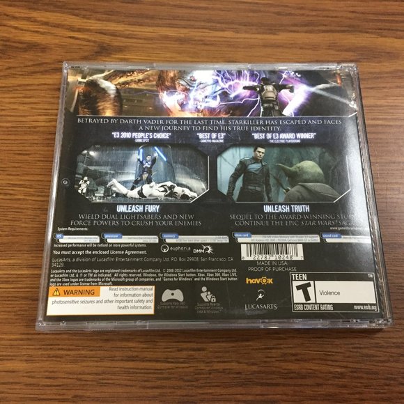 Star Wars The Force Unleashed II PC Game DVD - Picture 2 of 4